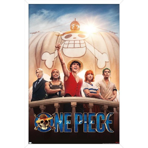 Trends International Netflix One Piece - Going Merry Framed Wall Poster  Prints Mahogany Framed Version 22.375 X 34 : Target
