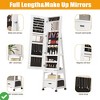360° 66'' Swivel Jewelry Armoire w/Full-Length Mirror - Lockable Freestanding Cabinet - 4 of 4
