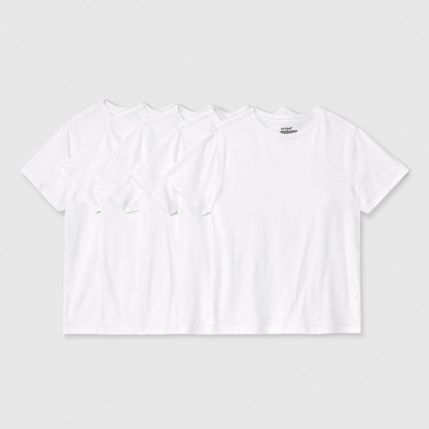 Детские футболки Cat & Jack Crew Neck белые, набор 5 шт