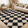 Washable Easy Jute Rug Modern Checkered Rug with Non Slip TPR Rubber Backing - 2 of 4