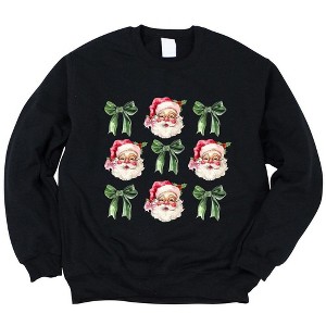 Simply Sage Market Women's Graphic Sweatshirt Coquette Vintage Santa - 1 of 4
