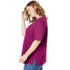 Woman Within Plus Size Perfect Elbow-Sleeve Square-Neck Tee - 4 of 4