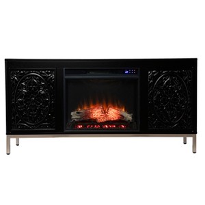 Winsterly Touch Screen Electric Fireplace with Media Storage - Black - SEI - 1 of 4