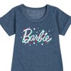 - Barbie - Holidays & Christmas Graphic Short Sleeve Fleece Dress - 2 of 4