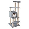 Two by Two San Diego - Gray Scratching Post Cat Furniture - 51.2 in. Tall - 3 of 4