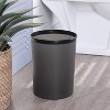 LunaLulinlk Frosted Plastic Black Wastebasket - 3 of 4
