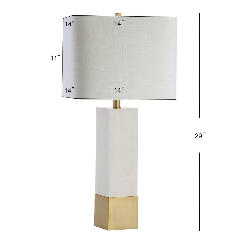 29&#34; Metal/Marble Jeffrey Table Lamp (Includes LED Light Bulb) Gold - JONATHAN Y, 5 of 6