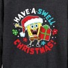 Women's - SpongeBob SquarePants - Have A Swell Christmas Lightweight French Terry Wide Neck Long Sleeve Shirt - 2 of 4