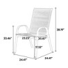 FURNIinspire Patio Seating Sets 4 Piece Patio Chairs, Garden Chairs With Breathable Fabric And Armrest High Backrest, Gray, 24.41“*24.41”*38.19“ - 3 of 4