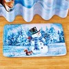 Collections Etc Winter Wonderland Snowman Printed Bath Mat 29.5" x 19.5" x 0.63" Blue - 2 of 3