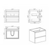 Vynxaria 24" Walnut  Bathroom Vanity with Sink, Large Storage Wall Mounted Floating Bathroom Vanity for Modern Bathroom, Pre-assembled - 4 of 4