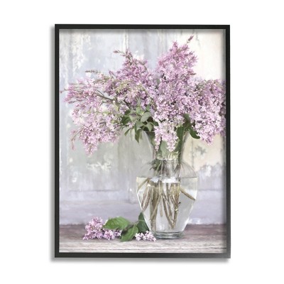 Stupell Industries Tranquil Lilac Flower Vase Framed Giclee Art