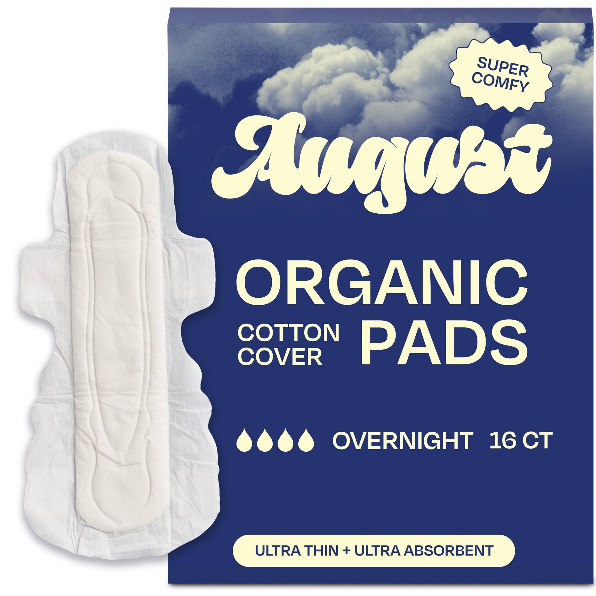 Its August Overnight Pads - 16ct