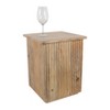 End Table with Square Ribbed Design for Small Spaces - Night Stand, Accent Furniture with Side Table Use - Bedroom, Living Room, with a Modern Look - 3 of 4