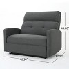 GDFStudio Alma Contemporary Upholstered Tufted Loveseat Recliner - 3 of 4