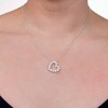 GILDED Lab-Grown Diamond Double Heart Necklace for Women – 925 Sterling Silver, 14K Gold-Plated Two-Tone Pendant, 18-inch Chain - 3 of 4