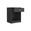 NicBex 16.69 inch Wide Nightstand with 1 Drawer, Side Table with Solid Wood Frame and Open Shelf,Bedside Table for Bedroom,Living Room,Gray/White/Black - 4 of 4
