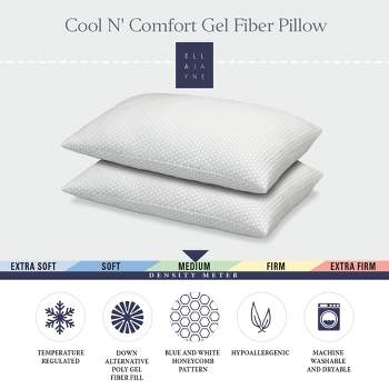 Cool N' Comfort Gel Fiber Pillow with CoolFlex Technology