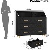 Chest of Drawers, Lighted 6 Drawer Dresser w/Charging Station & Storage Shelf, Wooden Dresser, Modern Drawer Cabinet for Bedroom, Living Room - 2 of 4