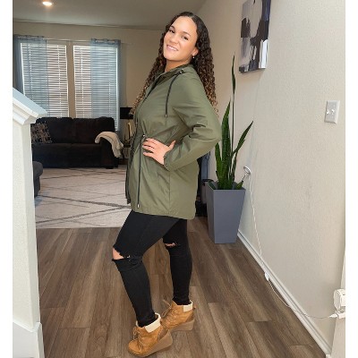 Женские куртки Rokka&Rolla Women's Trench Coat Windbreaker Jacket-Olive, size Medium — фото 4