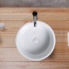ONWITH Vessel Bathroom Sink Basin in White Ceramic - 4 of 4