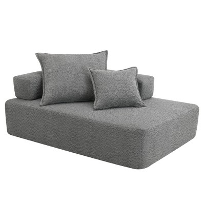 Luxury Oversized U Shaped Sectional Sofa with Boucle Upholstery, Convertible and Spacious Foam-Filled Couch