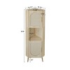 Home Accent Cabinets Storage,Corner Cabinet With 2 Rattan Doors And 4 Shelves,Corner Shelf Stand,High Rattan Corner Cabinet-Maison Boucle - 3 of 4