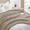 Peace Nest Handmade Chunky Knit Chenille Yarn Throw Blanket 50"x60" - 3 of 4