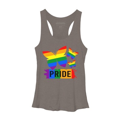 Adult Design By Humans Rainbow Butterflies Rainbow Pride By dnlribeiro88 Racerback Tank Top