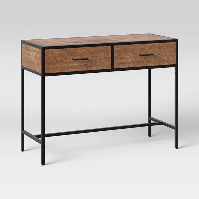 owings console table 2 shelf with drawers