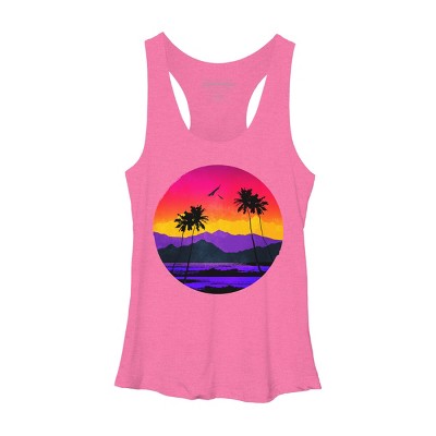 Women's Design By Humans The Color of Paradise By clingcling Racerback Tank Top
