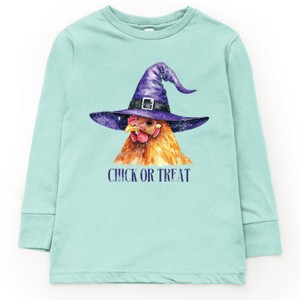 The Juniper Shop Chick Or Treat Watercolor Distressed Youth Long Sleeve Tee - 1 of 4