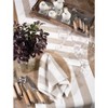 Saro Lifestyle 16"x72" Taupe Classic Stripe Design Table Runner - 3 of 3