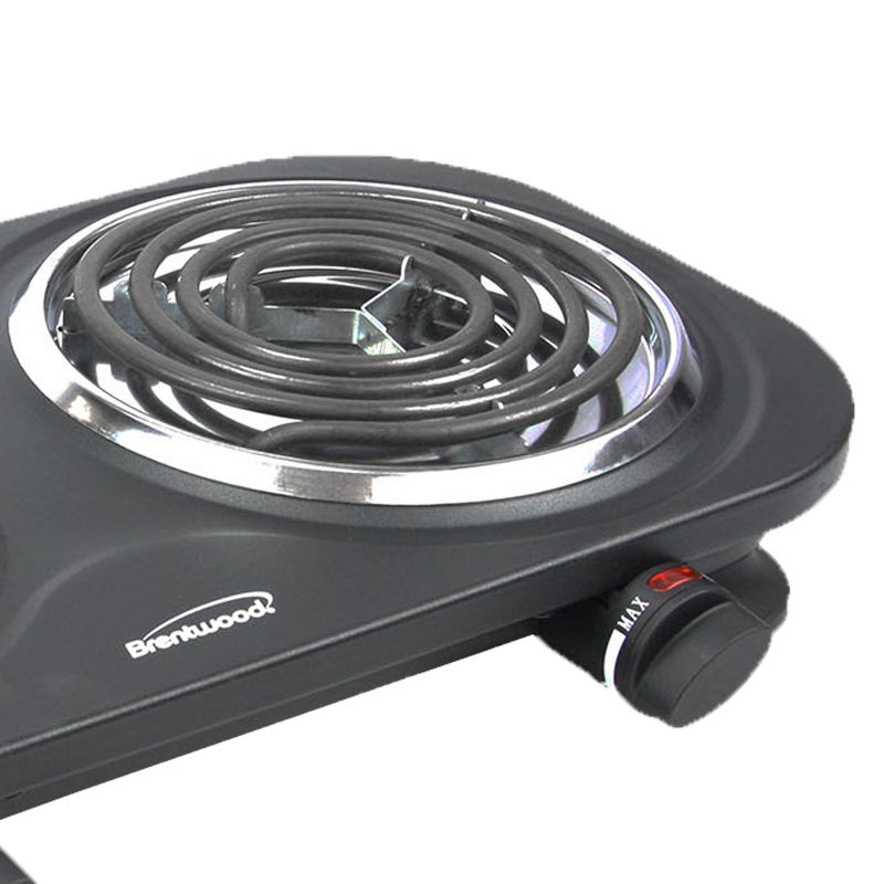 Brentwood Electric 1500W Double Burner in Black, 5 of 8