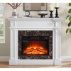 ORRD Electric Fireplace with Mantel, Freestanding Heater with LED Flame, White, Remote Control - 2 of 4