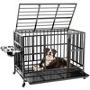 Heavy Duty Dog Crate with Stainless Steel Bowls - 3 of 4