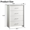 SKONYON Dresser with 4 Drawers Vertical Wooden Dresser Storage Organizer for Bedroom - 3 of 4