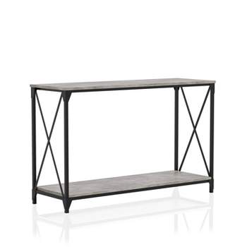 Rosslea Lower Shelf Sofa Table Black/Gray - HOMES: Inside + Out
