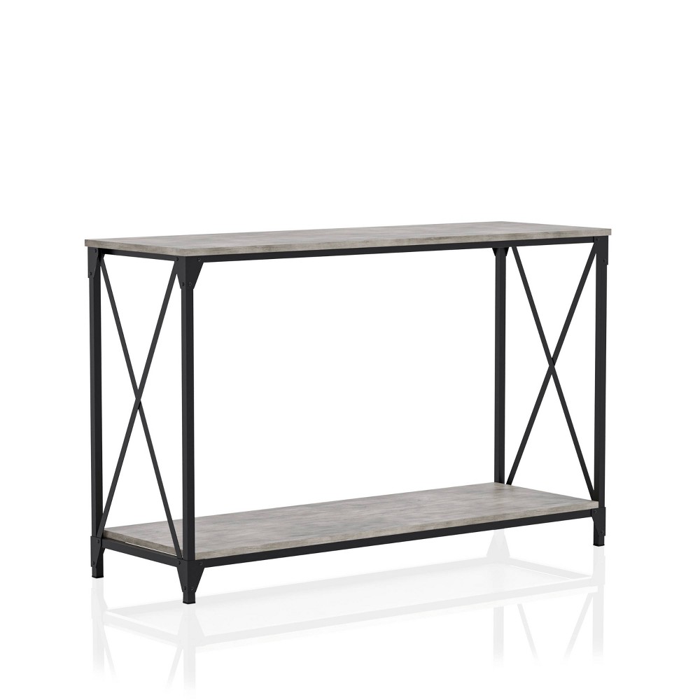 Photos - Coffee Table Rosslea Lower Shelf Sofa Table Black/Gray - HOMES: Inside + Out: Industria