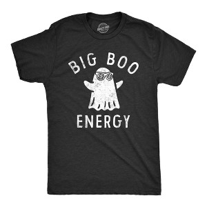 Mens Big Boo Energy T Shirt Funny Scary Halloween Bed Sheet Ghost Tee For Guys - Crazy Dog Men's T Shirt - 1 of 4