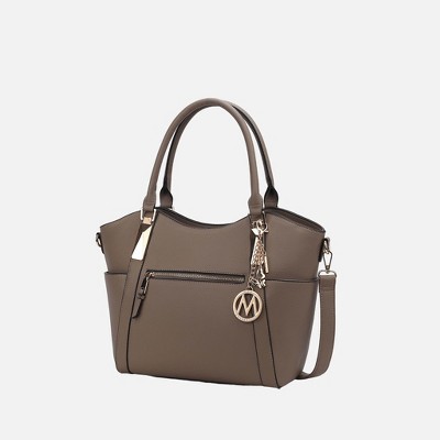 MKF Collection Janise Solid Vegan Leather Tote Bag Purse by Mia K- Khaki Beige