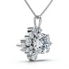 Pompeii3 1.50Ct Diamond Pendant 14k Gold Women's 18" Necklace Lab Created - 3 of 4