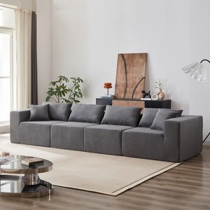 NicBex Couches for Living Room Modular L-Shaped Sectional Sofa Luxury Floor Couch Chenille Fabric Upholstered Sofa, 5 PC Free Combination - 1 of 4