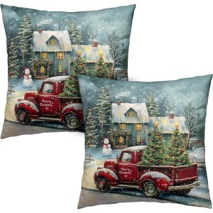 LISM Pillow Covers Cotton Linen Throw Pillow Case Set of 2 - 1 of 4