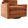 Lyngins Swivel Accent Chairs with Side Pockets and Pillow,Upholstered Swivel Reading Chairs,Chenille Sofa Chairs for Bedroom,Living Room - 4 of 4