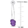 EVERLY JEWELRY | Sterling Silver 1.5 CT TGW Amethyst Hoop Earrings - 2 of 4