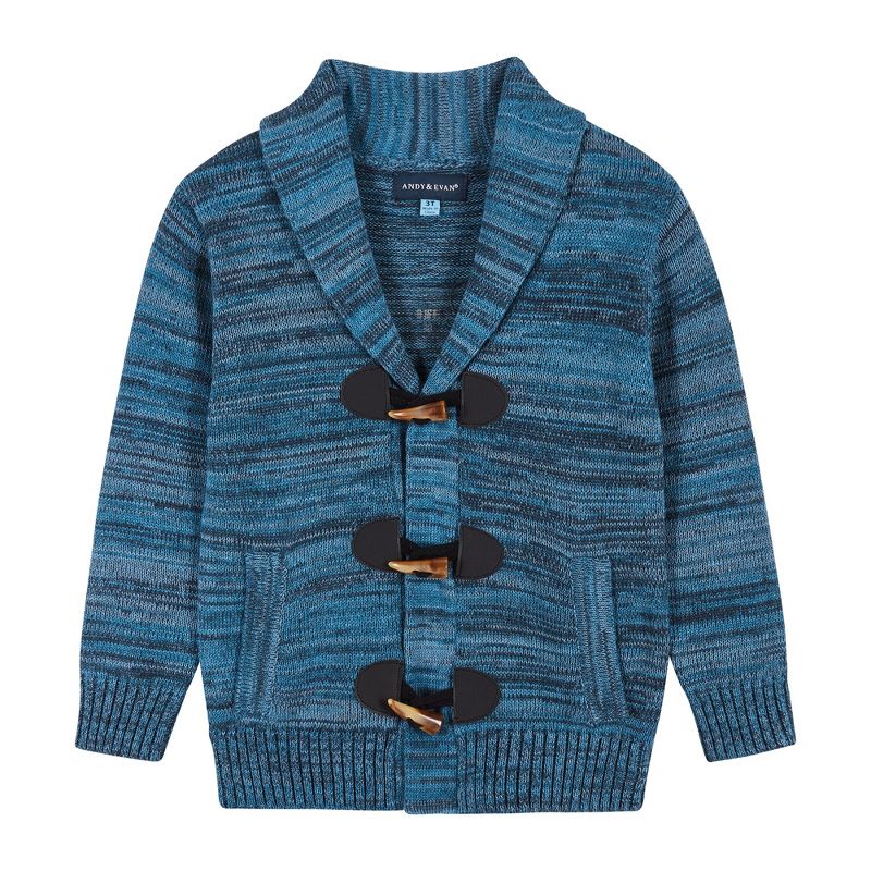 Andy & Evan  Toddler  Boys Multi Colored Marled Toggle Cardigan, 1 of 3