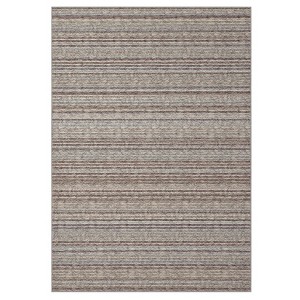 Washable Modern Geometric Area Rug Soft Non Slip Floor Cover with Stripped Lines Grey 2 x 6(ft) - 1 of 4