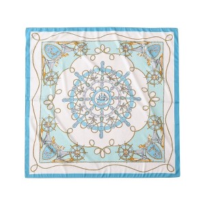 Anna-Kaci Women's Nautical Print Square Scarf with Silky Fabric Lightweight Accessory for Neck Hair and Bag Styling - 1 of 3