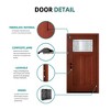 36 x 80 Knock-Down Fiberglass Entry Door with Brickmould, Vinyl Frame,Right Hand Inswing - 3 of 4